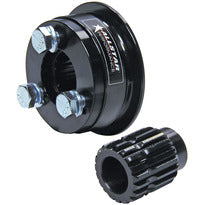Steering Wheel Quick Release, 360 Degree Release, Spline, Aluminum, Black Anodized, 3/4 in Shaft, Kit
